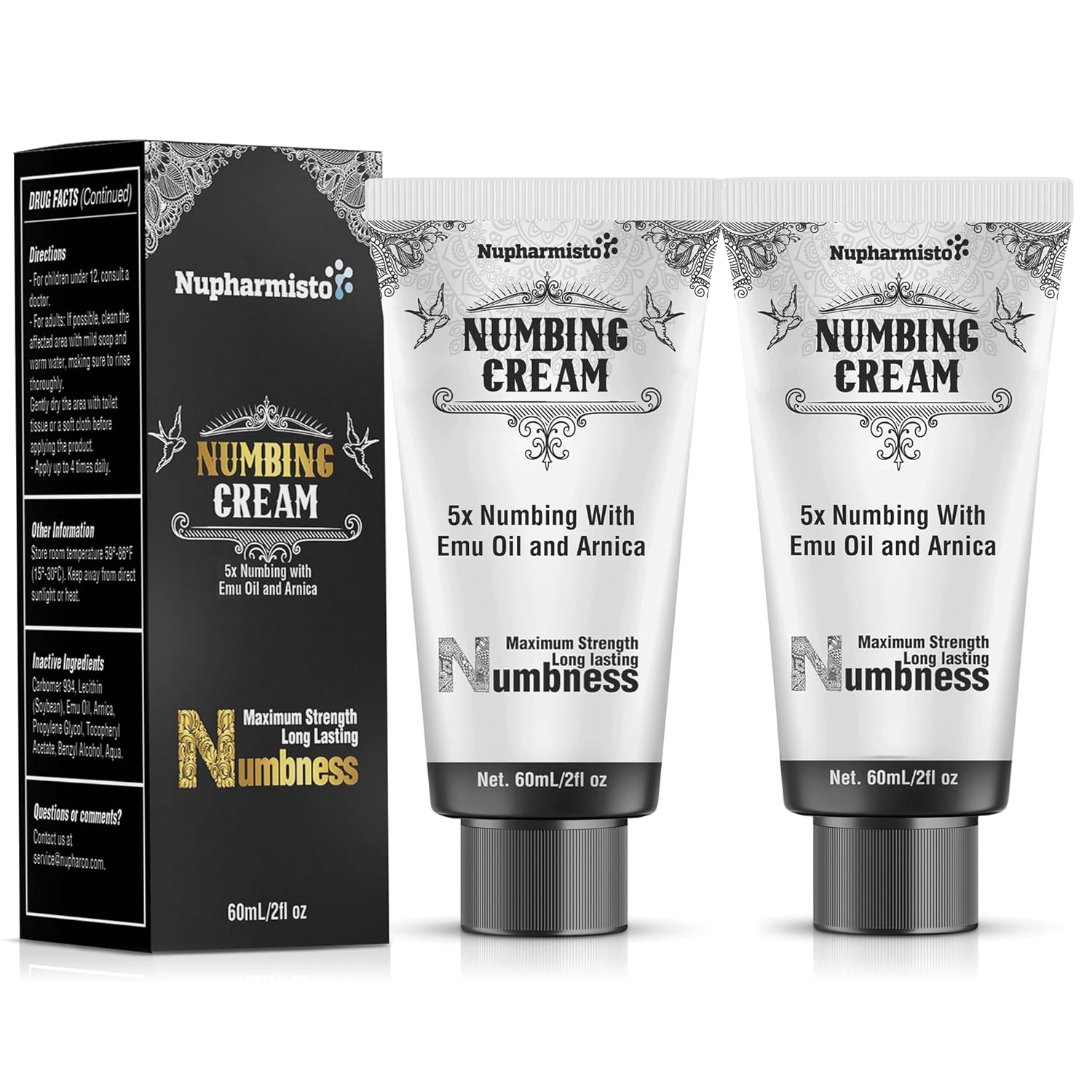 ＊　Naon様　イオーヌクリーム３ 2 Pack Numbing Cream Maximum Strength 120 ml / 4 oz – Nupharmisto