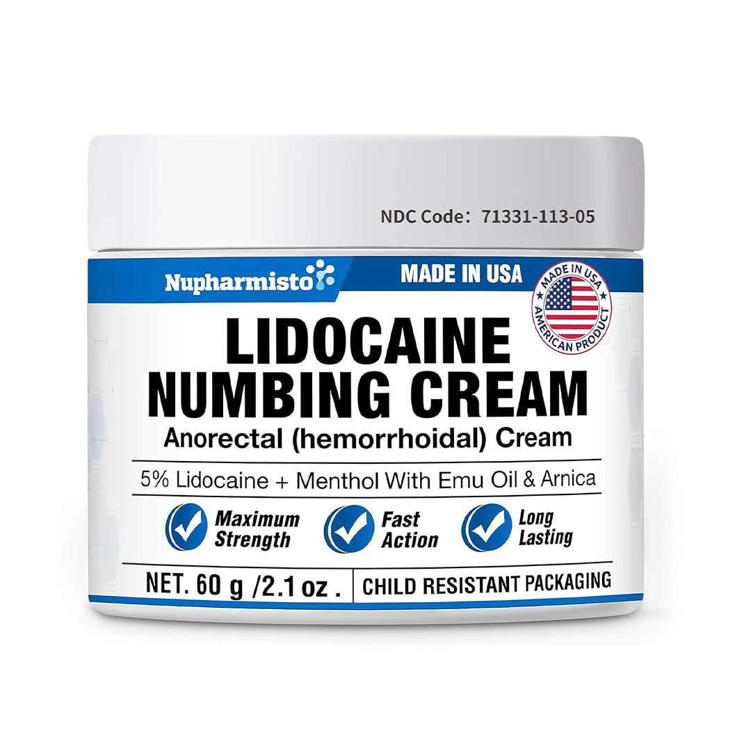 5% Lidocaine Numbing Cream – Nupharmisto