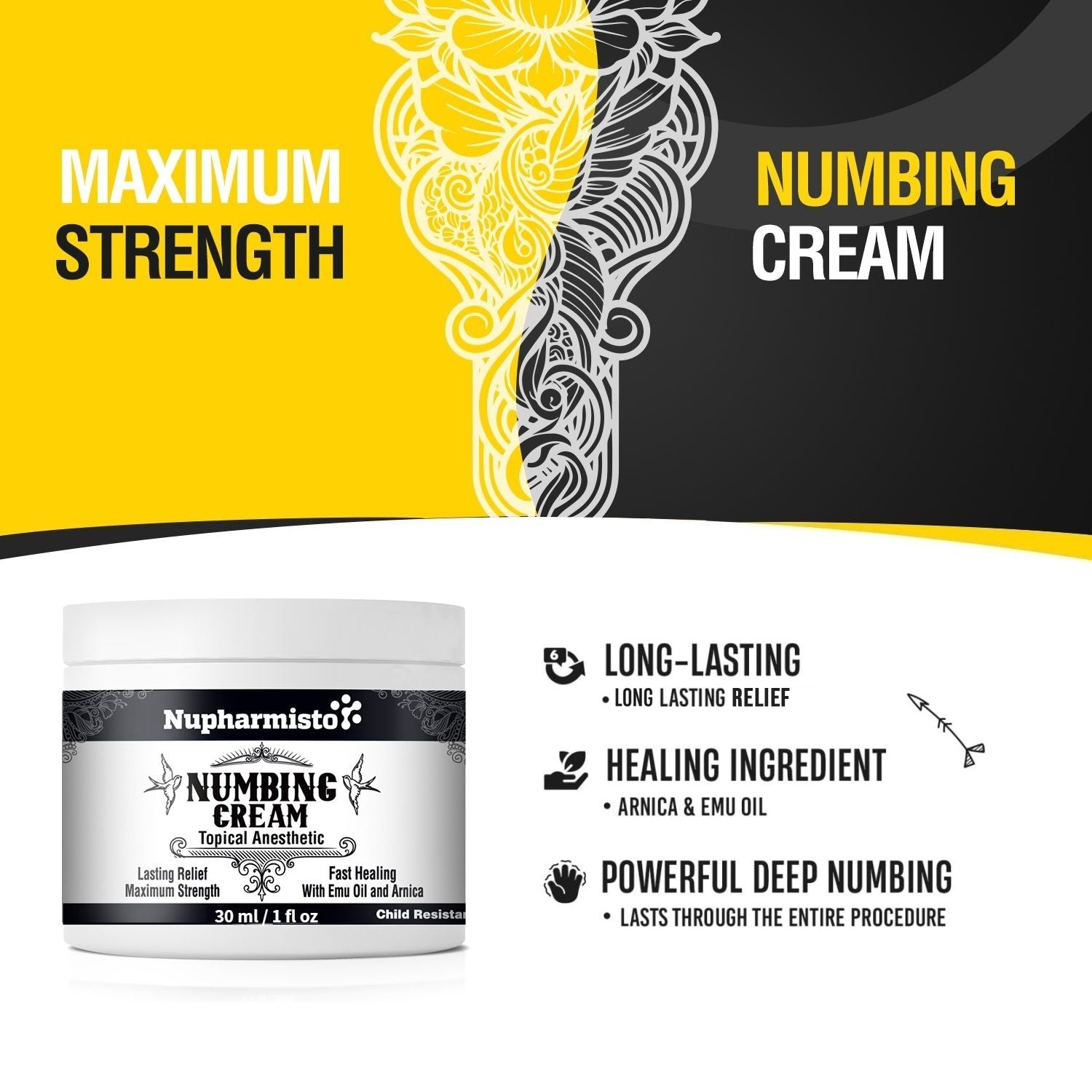 Numbing Cream Maximum Strength | Nuoharmisto Tattoo – Nupharmisto