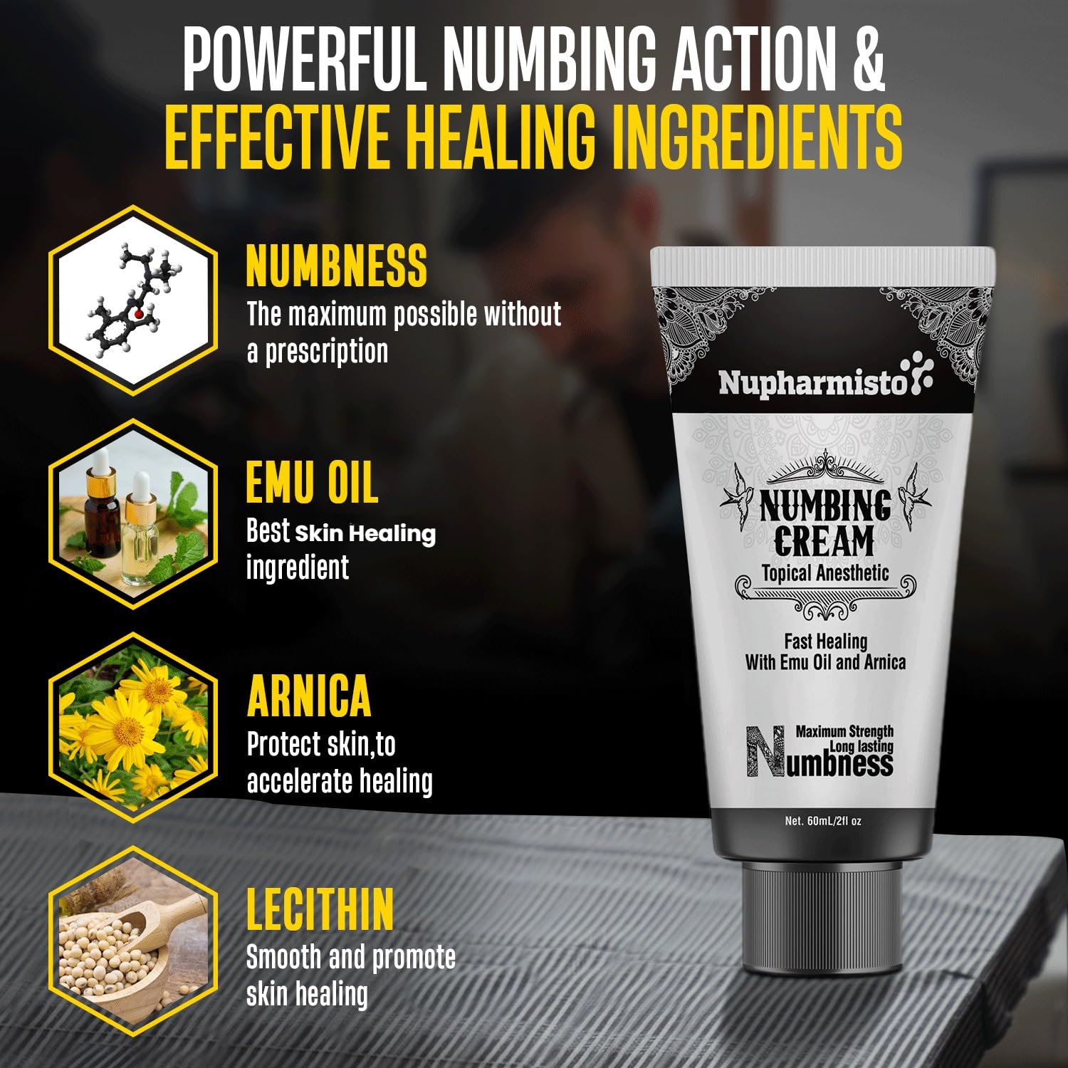Tattoo Numbing Cream - Long-Lasting Relief for Tattoos & Cosmetic