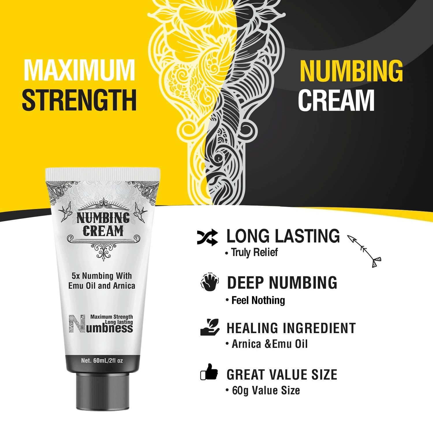 2 Pack Numbing Cream Maximum Strength 120 ml / 4 oz – Nupharmisto