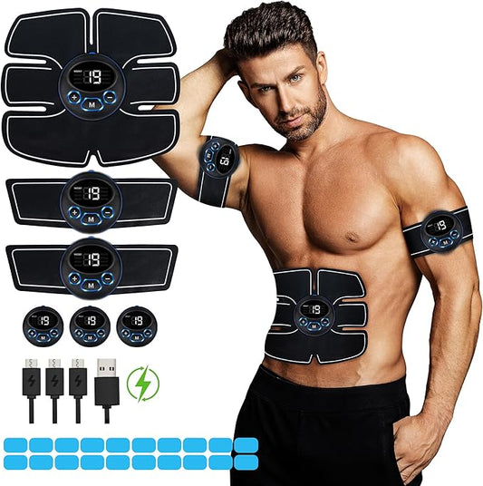 Ab Stimulator Muscle Toner: Abs Stimulator Abdominal - Home and Office Workout Equipment for Abdomen Arm Leg