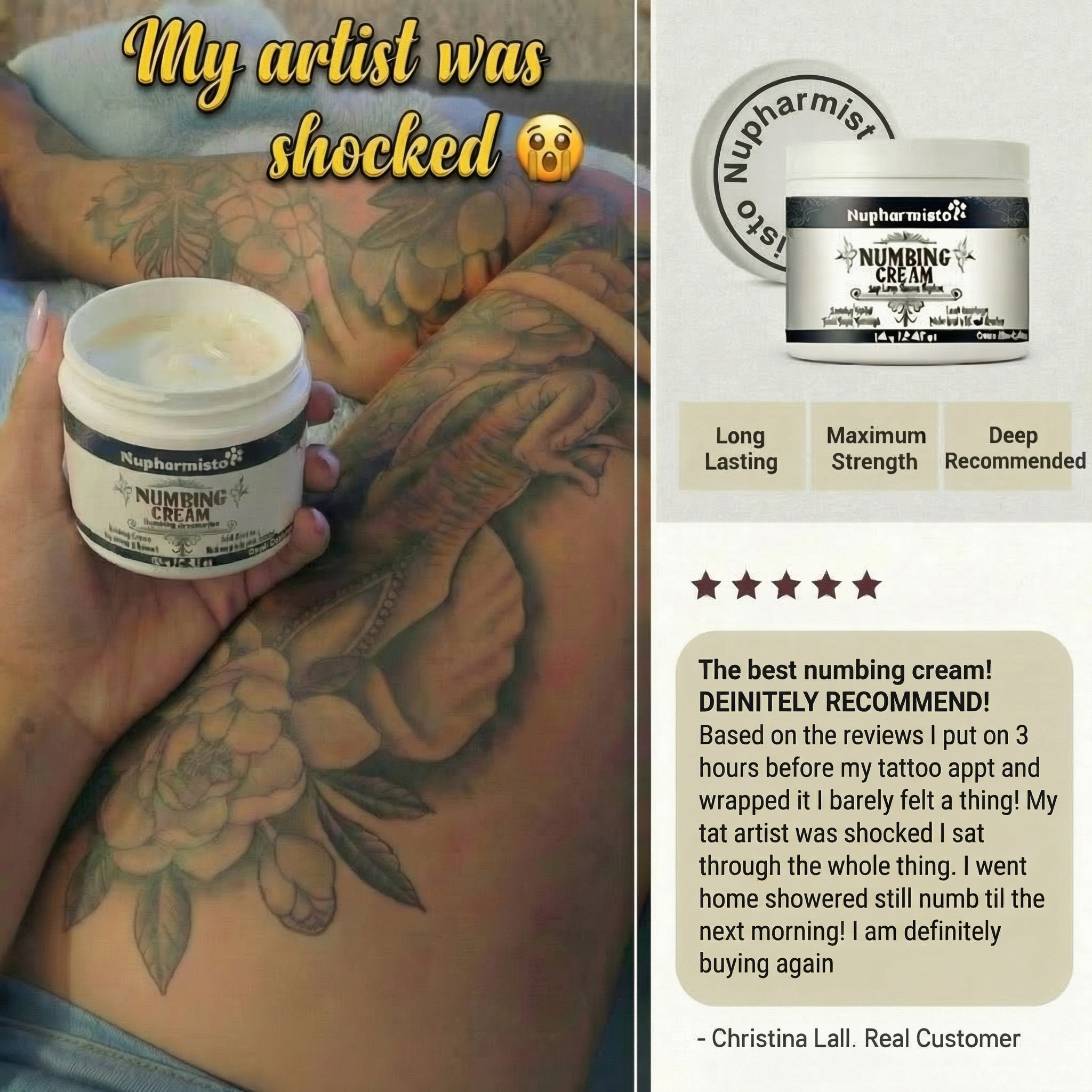 Nupharmisto Numbing Cream Maximum Strength