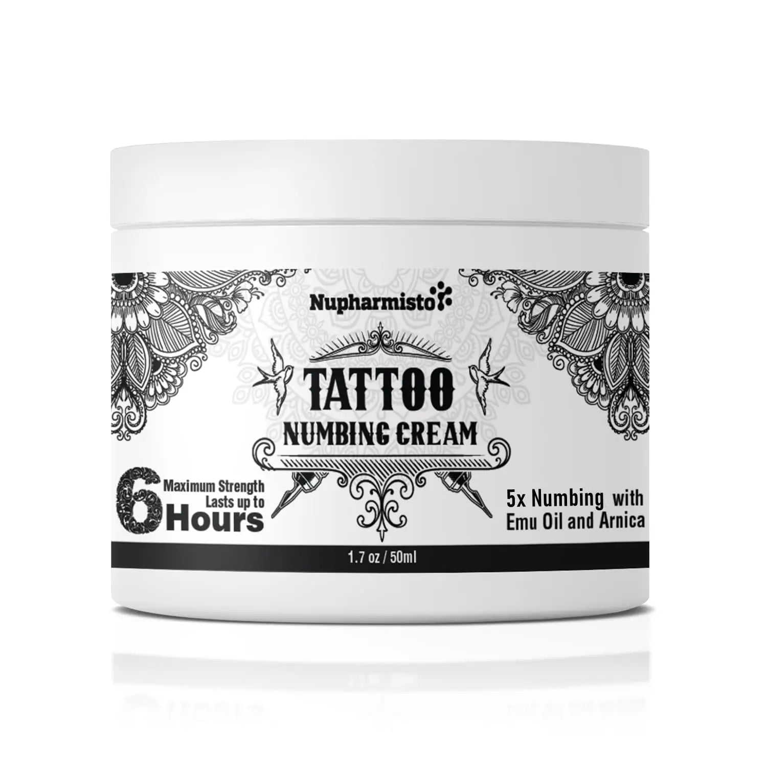 Maximum Strength Painless Tattoo Numbing Cream - 50ml - Nupharmisto