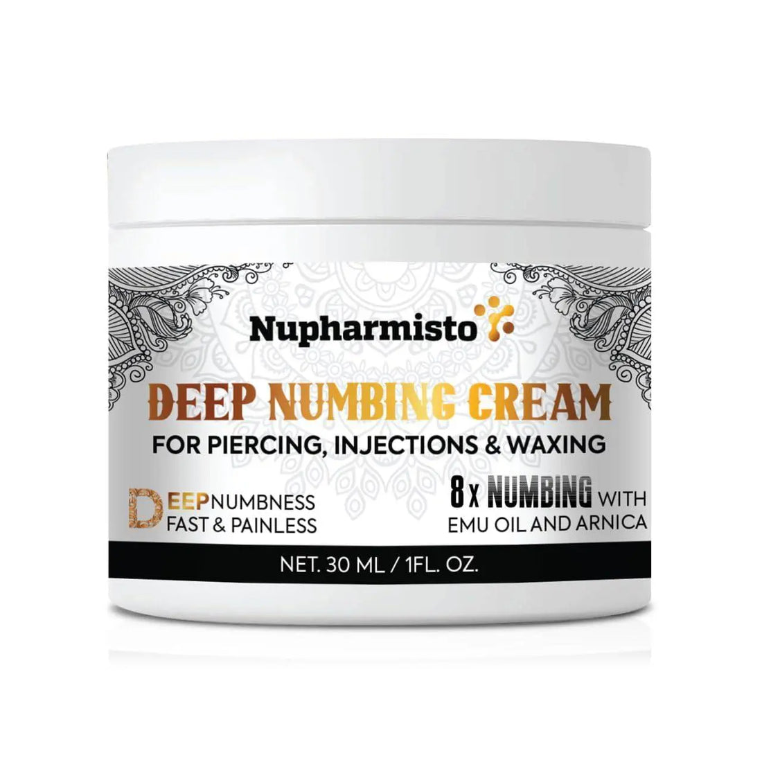 Deep Numbing Cream for Piercing, Injections & Tattoos - Nupharmisto