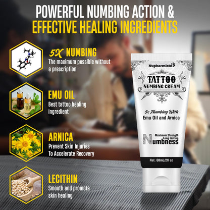 Maximum Strength Numbing Cream Tattoo - 2oz/ 60ml