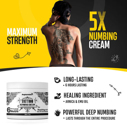 Maximum Strength Painless Tattoo Numbing Cream - 50ml